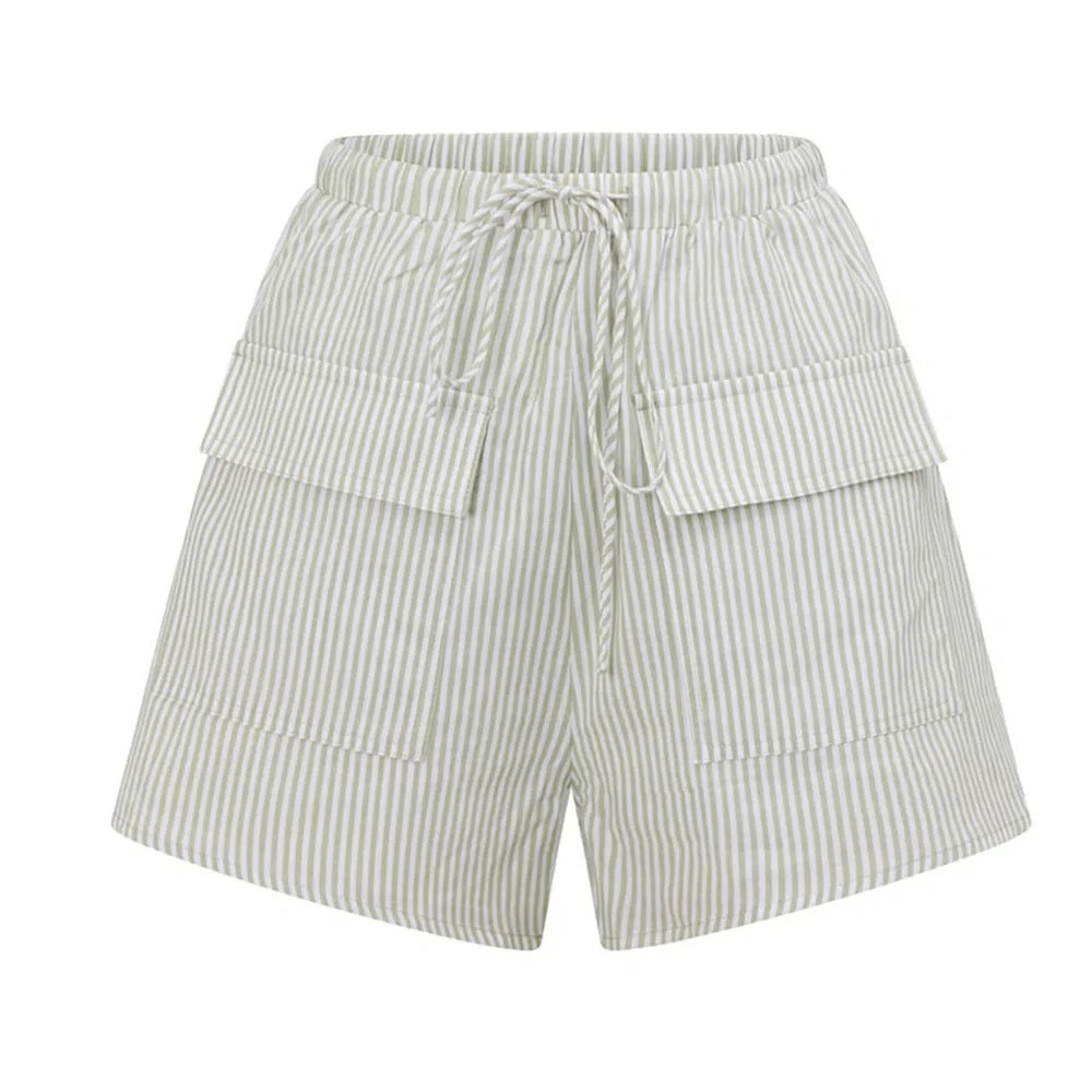 Sabo Skirt boxer shorts high waisted stripes daily drills pockets sage sea foam - Picture 6 of 7